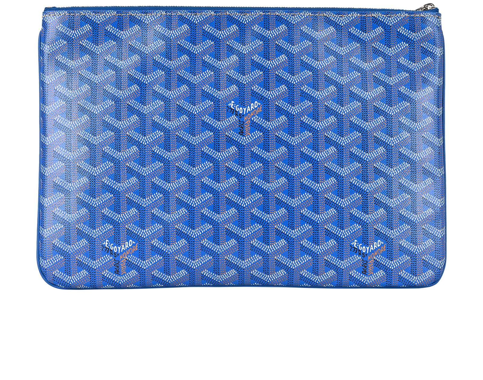 Goyard Senat MM Pouch, &pound;650, Accessories, Blue, Canvas, Back view